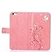 Auroralove CMBB Luxury Handmade Bling Rhinestone Soft Slim Flip Stand Wallet iPhone 7 Plus 5.5 Flower Butterfly PU Leather Case for Girls Women-Rose Red