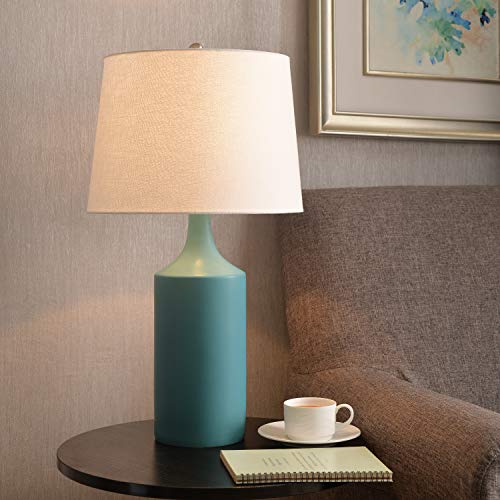Kenroy Home Crayon Table Lamp, Matte Teal Ceramic Finish