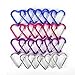 GOGO 24 PCS Aluminum Heart Carabiners in Assorted Colors Size 2