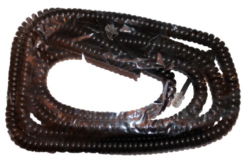 1 X Tisonic 50 Ft Handset Modular Coil Cord-TS-650Bh Black