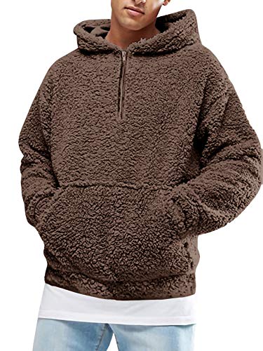 fuzzy fleece pullover hoodie