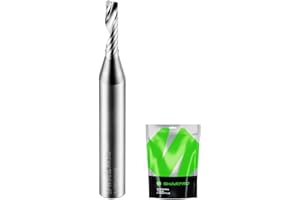 SHARPRO O Flute Upcut Spiral Router Bit 1/4 Inch Shank 1/8 Inch Cutting Dia. Carbide Single Flute CNC Router Bit, Ideal for A