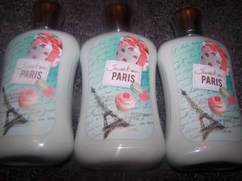 Lot of 3 Bath & Body Works Sweet on Paris Body Lotion 8 Fl Oz Each (Sweet on Paris)