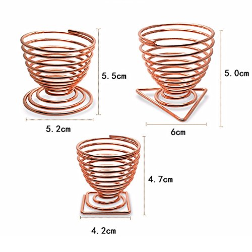 Rumfo 3 Pack Makeup Sponge Holders Powder Puff Sponge Support Display Stand Makeup Beauty Sponge Blender Holder Drying Rack Stand Cosmetic Tool Makeup Organizer (Round, Triangle, Square) (Rose Gold) - Thumbnail 4