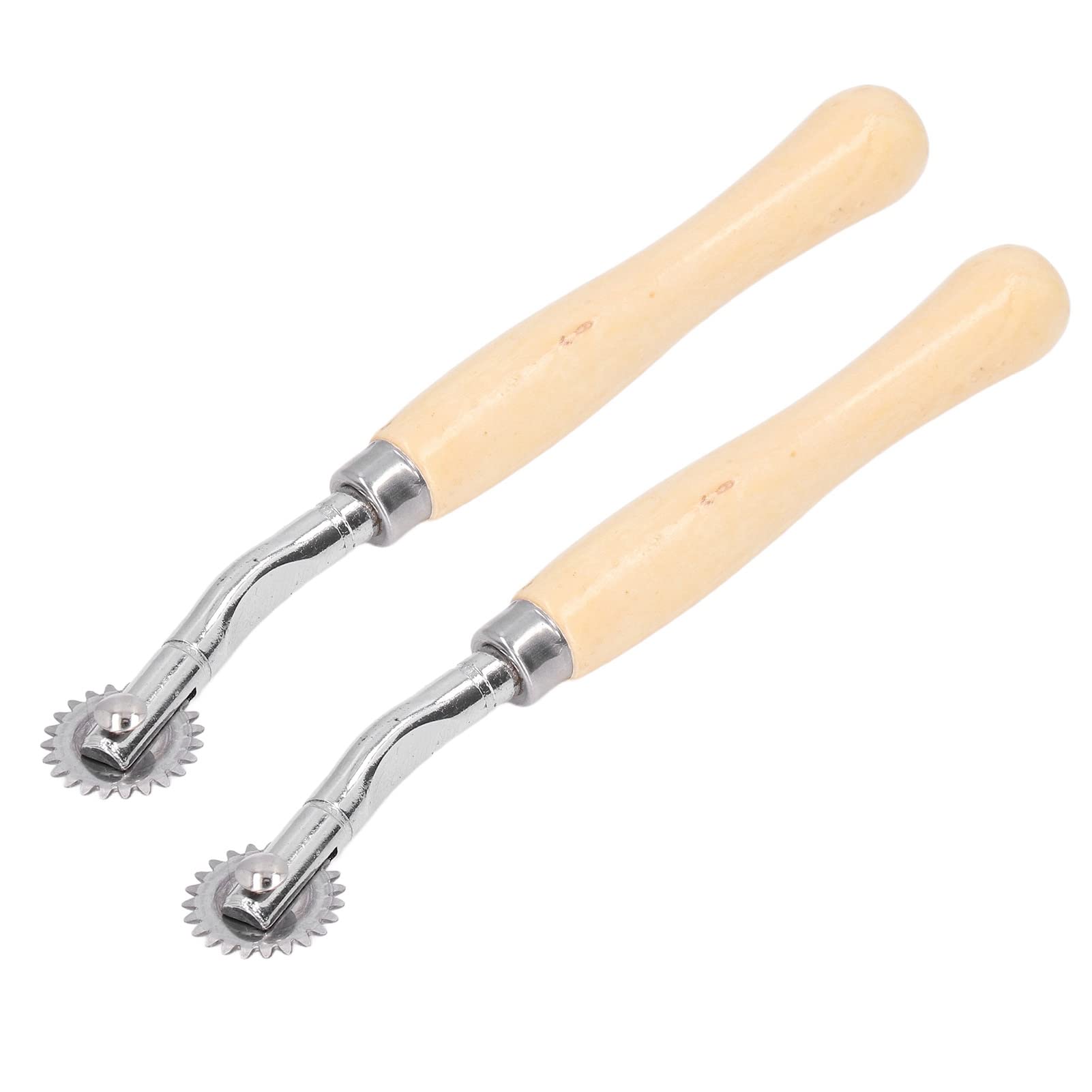 Changor 2 Pieces Tracing Wheel, Leather Cloth Sewing Overstitch Wheel Paper Perforator Tool for Dressmaking Cross Stitch