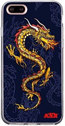 iPhone 7 Plus Case, K3DX [Chinese Style Series] Slim Transparent Clear Cushion Grip, Lenticular 3D Morphing Image Back [ Fire-breathing Dragon ] [IMD Tech] Case Covers for Apple iPhone 7 Plus (2016)