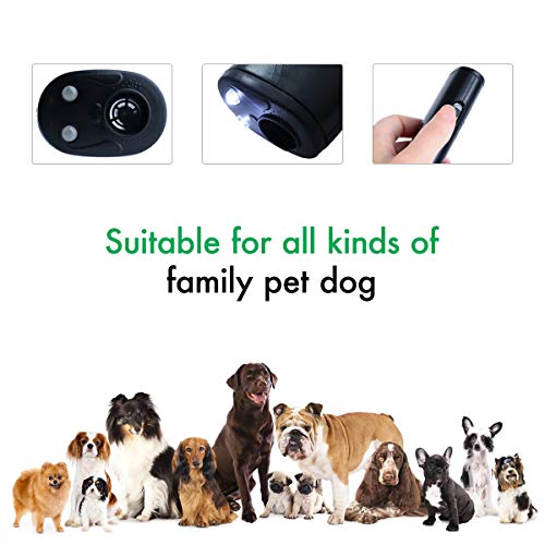 STÙNICK LED Anti Barking Device Ultrasonic Dog Repeller & Trainer Device 3 in 1 Anti Barking Stop Bark Electronic Handheld Dog Training Device Indoor & Outdoor - Thumbnail 3