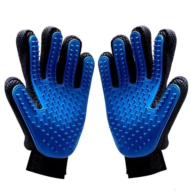 Yeancs Pet Grooming Glove 2 Pack (Blue)