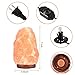 Himalayan Salt Lamps with Wood Base, Cozyswan Glow Hand Carved Natural Crystal Rock Salt Night Light with UL Listed Plug,Amber, 7 - 9-Inch for Lighting, Decoration and Air Purifying