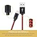 Iconew 3Pack 6FT Nylon Braided Popular Lightning Cable 8Pin to USB Charging Cable Cord with Aluminum Heads Compatible with iPhone 7/ 7Plus, 6/6s/6 Plus/6s Plus/5/5c/5s/SE, iPod, iPad (Red&Black)