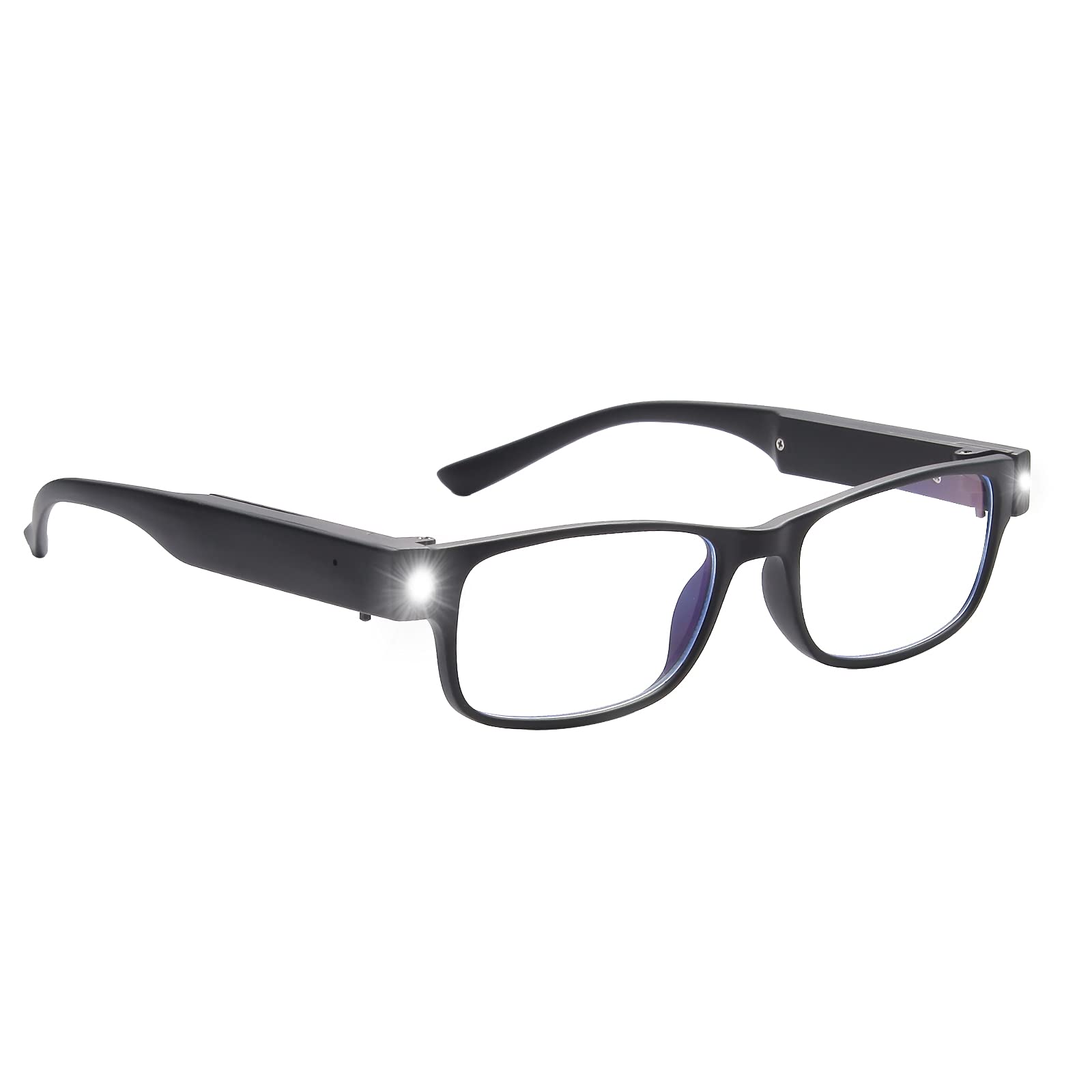 OKH Reading Glasses with Light, Anti Blue Light Lens, USB Rechargeable Bright LED Readers for Men Women 1.5