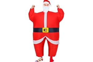 MXoSUM Inflatable Elf Costume for Adult, Inflatable Santa Claus,Snowman Costume, Inflatable Gingerbread Christmas Costume