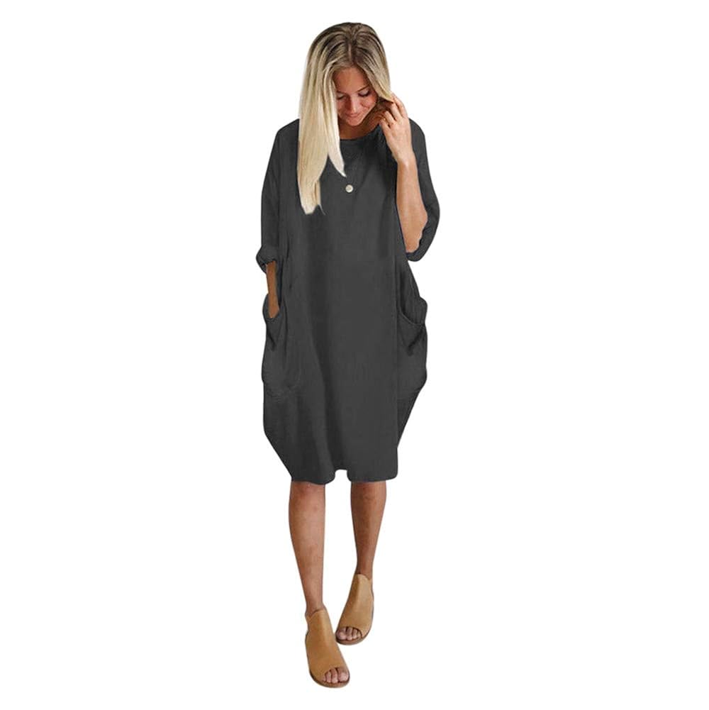 loose style pocket dress