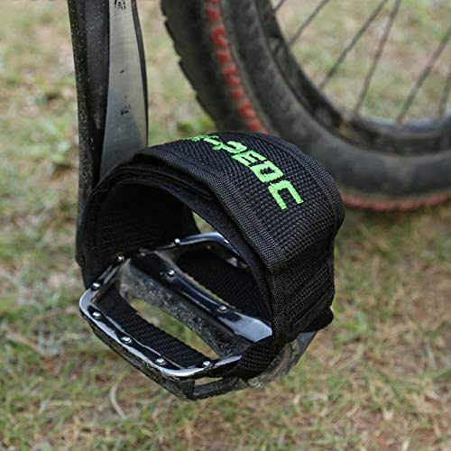 Domybest Bicycle Foot Pedal Straps Anti-Slip Toe Clip Cycling Fixed Gear Bike (Black) - Thumbnail 2