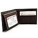Alpine Swiss Mens Leather Wallet 2-In-1 Bifold Flip up Removable Card Case Dark Brown