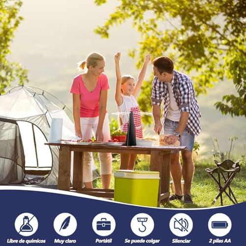 ZHBDFMS Paquete de 4 Ventiladores repelentes de Moscas, Ventilador para Matar Moscas de Mesa, Ventilador Repelente de Insectos sin químicos, repele Moscas, Avispas, Abejas, para Picnic, Patio