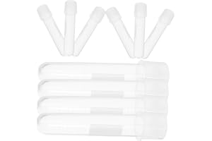 Cabilock 10pcs Graduated Test Tube Plastic Shake Tubes Molded Graduations and Conical Bottom for Lab Transpor
