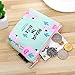 Koolemon Cute Flamingo Coin Purse Canvas Cosmetic Organizer Pouch Zipper Bag for Card Jewelry Key,Pack of 3