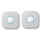 Nest Protect 2nd Gen Wired Smoke and Carbon Monoxide Alarm, White - 2-Pack