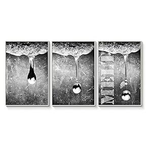 Floating Framed Canvas Wall Art for Living Room, Bedroom Black and White Landscape Canvas Prints for Home Decoration Ready to Hang - 16"x24"x3 Panels