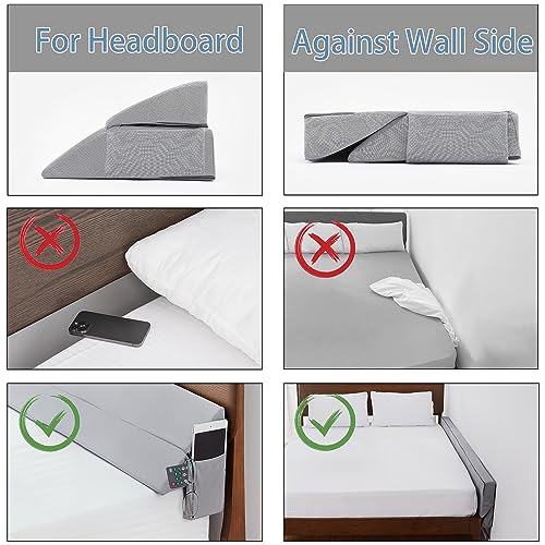 Limthe King Bed Wedge Pillow for Headboard,Adjustable Bed Gap Filler