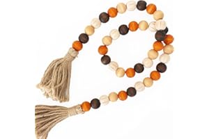 FOUNDATIONS DECOR Fall & Pumpkin Wooden Beads (Natural, Brown, Burnt Orange)
