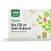 365 by Whole Foods Market, Organic No Oil or Salt Microwave Popcorn, 9 Ounce