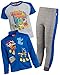 Nickelodeon Boys' 3 Piece Sweatsuit Set - Jogger Pants, Zip Up Hoodie Sweatshirt, and T Shirt (2T-7), Size 5, Royal