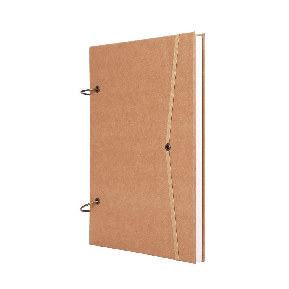 Square Sketchbook Loose Leaf Sketchbook Artist Landscape Notebook Blank Ring Binder Notebook Notepad Refillable White Cartridge Paper Drawing Writing Pad Sketch Book Portrait Book Elastic Fastening