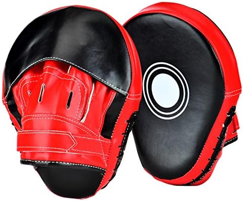 Wuudi New Item Essential Curved Boxing Gloves MMA Punching Mitts for Kickboxing, Muay Thai, Sparring