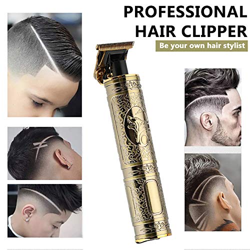gdfh Professional Electric Hair Clipper Barber Haircut Retro Sculpture Cutter Rechargeable Razor Trimmer Cordless Edge for Men