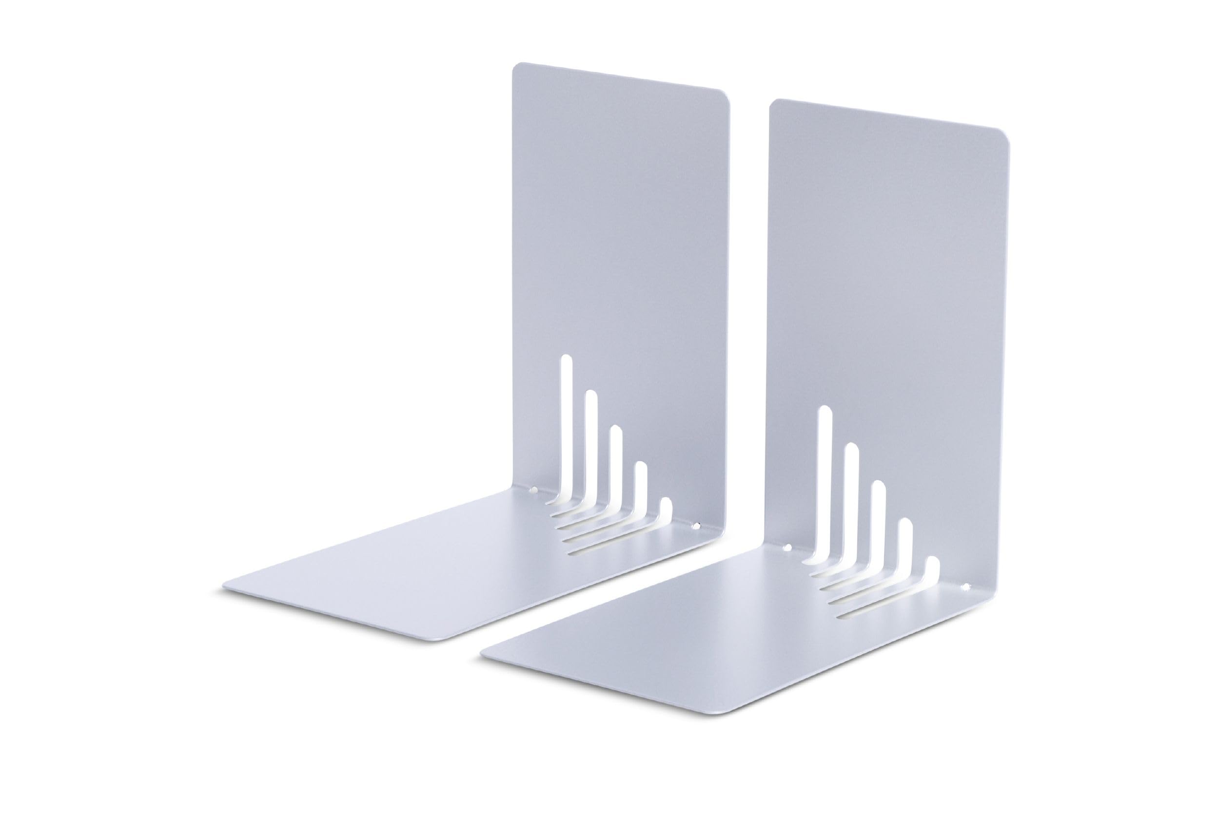 Maul 85 x 140 x 140 mm Narrow Metal Book Ends - Silver — image 1