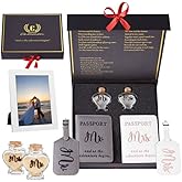 Mr and Mrs Luggage Tags-Passport Holder, Bridal Shower Gifts for Honeymoon, Wedding Gifts for Couples 2025, Bride Travel Accessories for Women