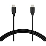 Amazon Basics Fast Charging USB-C to USB-C2.0 Cable (USB-IF Certified), 60W - 6-Foot, Black (2-Pack)