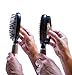 Qwik-Clean Brush - Easy Clean Retractable Bristles and Detangling Oval Brush for Curly, Straight and Thick Hair - Wet and Dry Hair - Black