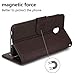 Leather Wallet Phone Case for Samsung Galaxy J7 2018, LOKAKA Folding Flip Cases Protective Cover Strong Magnetic Closure with Card Slots Kickstand -Brown