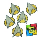 Lot of 6 (5+1) Star Trek Star Fleet Series Command Insignia Embroidered Iron/Sew On Patch (GOLD)