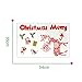 Christmas Glass Wall Decals, 4 Pieces Removable Christmas Window Sticker, Wall Glass Static Sticker Christmas Decorations Window & Door Decals for Xmas and New Year