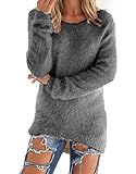 Voguegirl Women's Oversized Long Sleeve Knitted Loose Fluffy Jumper Sweater