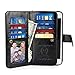 idudu iPhone 6 Plus/iPhone 6S Plus Case, Luxury PU Leather Wallet Flip Cover Case with Credit Card Holder Built-in 9 Card Slots & Wrist Strap for iPhone 6 Plus/iPhone 6S Plus (Black)