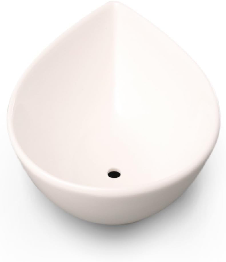 COZYHOME ESSENTIALS Succulent Planter - Teardrop Shaped, White, Mini Ceramic Pot for Succulents, Mini Cactus & Other Small Plants or Use As A Decorative Pot to Hold Small Accessories