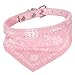 SMALLLEE_LUCKY_STORE Small Adjustable Pet Dog Cat Bandana Scarf Collar Neckerchief Pink