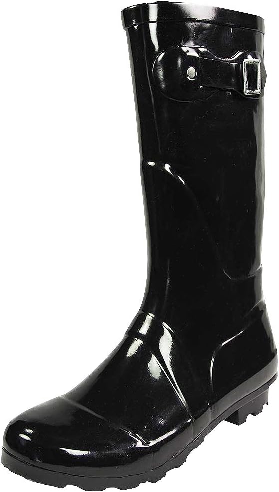 NORTY Women's Hurricane Wellie - Solids and Prints - Glossy & Matte Waterproof Mid-Calf Rainboots
