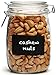 Circleware Chalkboard Home Glass Canisters with Swing Top Hermetic Airtight Locking Lids Set of 3, Kitchen Food Preserving Containers for Coffee, Sugar, Tea, Cereal, 5.5”, 6.5”, 8”, Clear