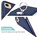 iPhone 8 Plus Case with Ring, WXY Anti-Slip Carbon Fiber Grain Magnetic Chuck Case for Apple iPhone 7 Plus Silicone Compatible with Magnetic Car Mount Stand Dark Blue