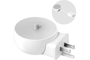 COOLSMILE 2-in-1 Wall Charger for Philips Sonicare Electric Toothbrush, 3-Port US Plug Charger Base for Philip 1100 3100 4100 4300 4500 5100 5300 6000 6100 6300 7000 Serie, IPX5, White