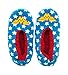 Bioworld Women's DC Comics Wonder Woman Fuzzy Slipper Socks-Large/XL Blue/Red