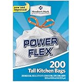 Member's Mark Power Flex Tall Kitchen Simple Fit Drawstring Bags (13 gal., 200 ct.) - Trash Bags