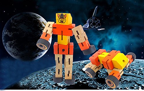 image for Extpro 3 in 1 Transform Robot Car Toy Wooden Educational Robotics Kits