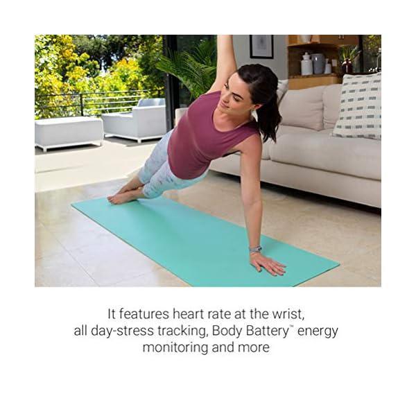 Garmin Vivosmart 4 Smart Activity Tracker with Wrist-Based Heart Rate and Fitness Monitoring Tools, Azure Blue, Small…